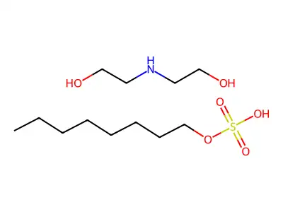 Sulfuric acid, monooctyl ester, compd. with 2,2'-iminobis(ethanol) (1:1) structure