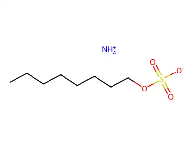 Sulfuric acid, monooctyl ester, ammonium salt (1:1) structure