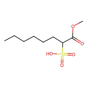 Octanoic acid, 2-sulfo-, 1-methyl ester structure