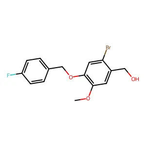 {2-Bromo-4-[(4-fluorobenzyl)oxy]-5-methoxyphenyl}methanol structure