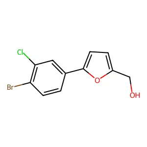 [5-(4-Bromo-3-chlorophenyl)-2-furyl]methanol structure