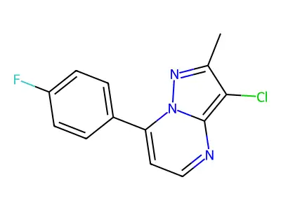 3-Chloro-7-(4-fluorophenyl)-2-methylpyrazolo[1,5-a]pyrimidine structure
