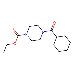 Ethyl 4-(cyclohexylcarbonyl)piperazinecarboxylate structure