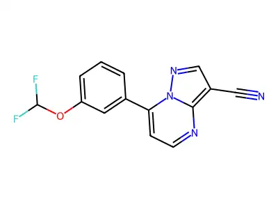 7-[3-(Difluoromethoxy)phenyl]pyrazolo[1,5-a]pyrimidine-3-carbonitrile structure