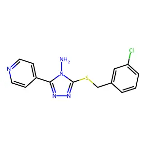 3-(3-Chloro-benzylsulfanyl)-5-pyridin-4-yl-[1,2,4]triazol-4-ylamine structure