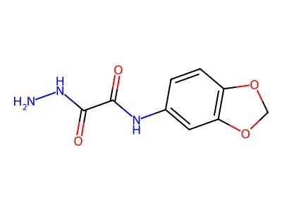 N-(1,3-benzodioxol-5-yl)-2-hydrazinyl-2-oxoacetamide structure