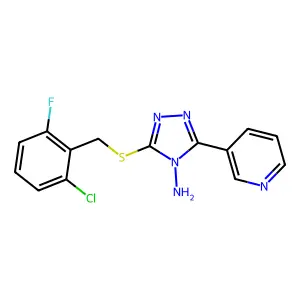3-[(6-Chloro-2-fluorophenyl)methylthio]-5-(3-pyridyl)-1,2,4-triazole-4-ylamine structure
