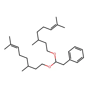 Benzene, [2,2-bis[(3,7-dimethyl-6-octen-1-yl)oxy]ethyl]- structure