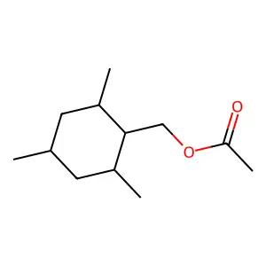Cyclohexanemethanol, 2,4,6-trimethyl-, 1-acetate structure