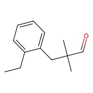 3-(2-Ethylphenyl)-2,2-dimethylpropanal structure