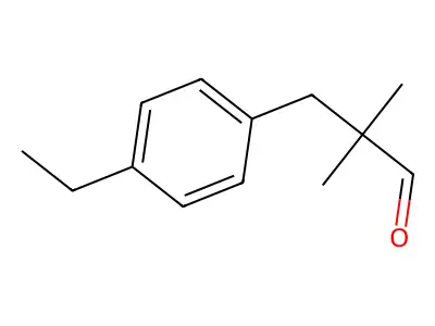 Ethyl 2,2-dimethylhydrocinnamal structure