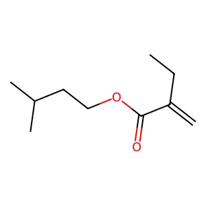 Isopentyl 2-ethylacrylate structure