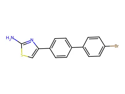 4-(4'-Bromobiphenyl-4-yl)thiazol-2-ylamine structure