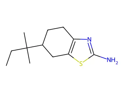 6-(2-Methylbutan-2-yl)-4,5,6,7-tetrahydro-1,3-benzothiazol-2-amine structure