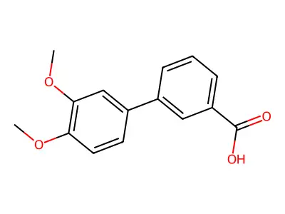 3',4'-Dimethoxy[1,1'-biphenyl]-3-carboxylic acid structure