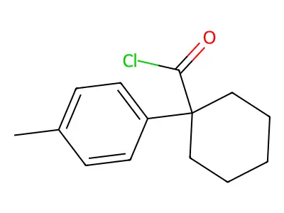 1-p-Tolyl-cyclohexanecarbonyl chloride structure