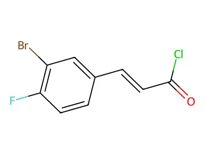 (E)-3-(3-Bromo-4-fluorophenyl)acryloyl chloride structure