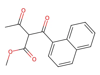 Methyl 2-(naphthalene-1-carbonyl)-3-oxobutanoate structure
