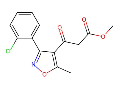 Methyl 3-(3-(2-chlorophenyl)-5-methylisoxazol-4-yl)-3-oxopropanoate structure