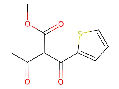 3-Oxo-2-(thiophene-2-carbonyl)butyric acid methyl ester structure