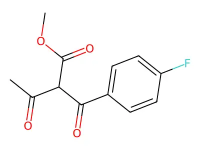 Methyl 2-(4-fluorobenzoyl)-3-oxobutanoate structure