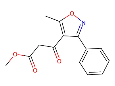 3-(5-Methyl-3-phenylisoxazol-4-yl)-3-oxo-propionic acid methyl ester structure