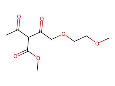 Methyl 2-acetyl-4-(2-methoxyethoxy)-3-oxobutanoate structure