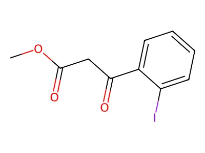 Methyl 3-(2-iodophenyl)-3-oxopropanoate structure