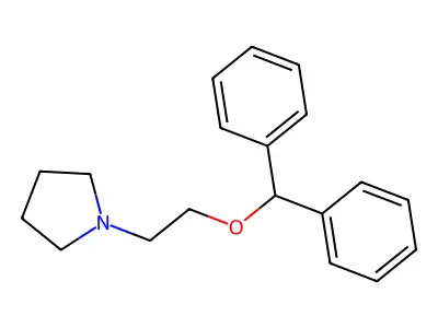 Pyrrolidine, 1-(2-(diphenylmethoxy)ethyl)- structure