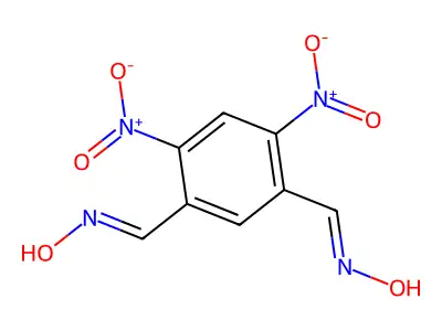 1,3-Benzenedicarboxaldehyde, 4,6-dinitro-, dioxime, (E,E)- structure
