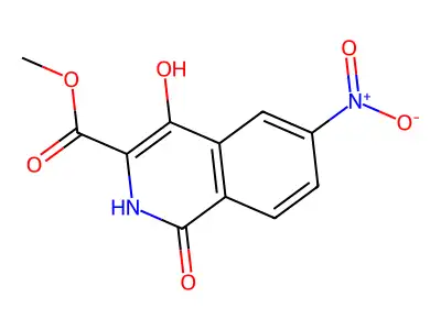 methyl 4-hydroxy-6-nitro-1-oxo-2H-isoquinoline-3-carboxylate structure
