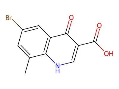 6-Bromo-4-hydroxy-8-methylquinoline-3-carboxylic acid structure