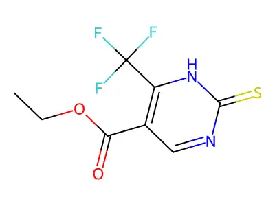 Ethyl 2-sulfanyl-4-(trifluoromethyl)pyrimidine-5-carboxylate structure