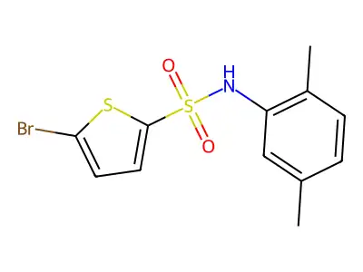 5-bromo-N-(2,5-dimethylphenyl)thiophene-2-sulfonamide structure
