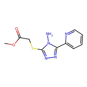 Methyl 2-(4-amino-5-(2-pyridyl)-1,2,4-triazol-3-ylthio)acetate structure