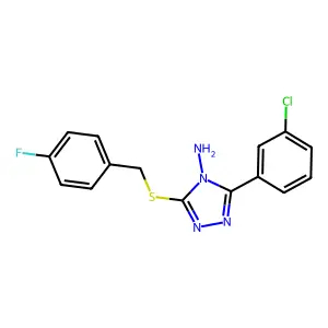 3-(3-Chlorophenyl)-5-((4-fluorobenzyl)thio)-4H-1,2,4-triazol-4-amine structure