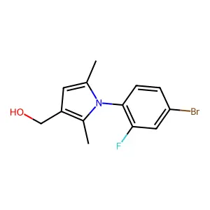 [1-(4-bromo-2-fluorophenyl)-2,5-dimethyl-1H-pyrrol-3-yl]methanol structure