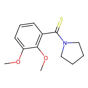 (2,3-Dimethoxyphenyl)-(1-pyrrolidinyl)methanethione structure