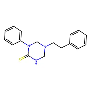 5-Phenethyl-1-phenyl-1,3,5-triazinane-2-thione structure