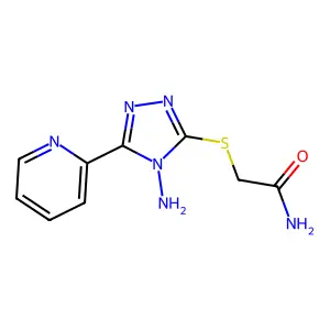 2-(4-Amino-5-(2-pyridyl)-1,2,4-triazol-3-ylthio)acetamide structure
