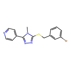 4-[5-(3-Bromo-benzylsulfanyl)-4-methyl-4H-[1,2,4]triazol-3-yl]-pyridine structure