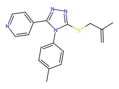 4-(4-(4-Methylphenyl)-5-((2-ME-2-propenyl)thio)-4H-1,2,4-triazol-3-YL)pyridine structure