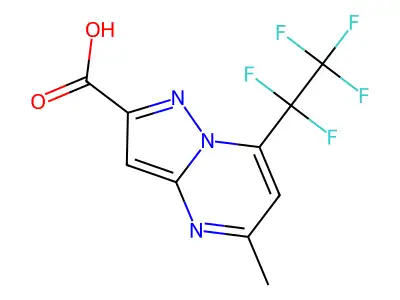 5-Methyl-7-(pentafluoroethyl)pyrazolo[1,5-a]pyrimidine-2-carboxylic acid structure