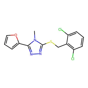 3-[(2,6-dichlorobenzyl)sulfanyl]-5-(furan-2-yl)-4-methyl-4H-1,2,4-triazole structure