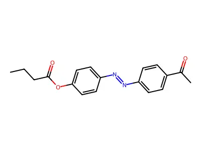 Butanoic acid, 4-[(4-acetylphenyl)azo]phenyl ester structure
