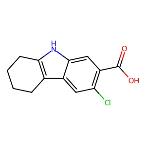 6-chloro-2,3,4,9-tetrahydro-1H-carbazole-7-carboxylic acid structure