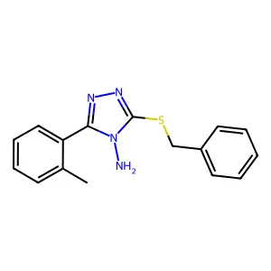 5-(2-Methylphenyl)-3-(phenylmethylthio)-1,2,4-triazole-4-ylamine structure