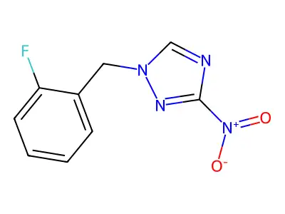 1-[(2-Fluorophenyl)methyl]-3-nitro-1,2,4-triazole structure