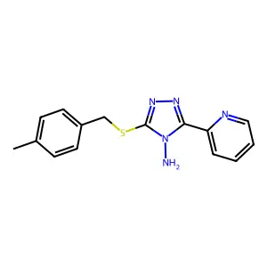 3-(4-Methyl-benzylsulfanyl)-5-pyridin-2-yl-[1,2,4]triazol-4-ylamine structure