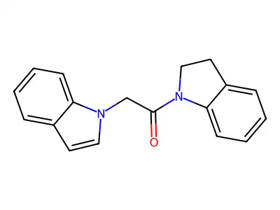 2-(1H-indol-1-yl)-1-(indolin-1-yl)ethanone structure